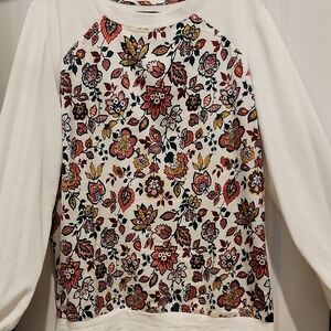 J by Jason Wu Stylish And Comfortable Floral Lightweight Sweatshirt 1x